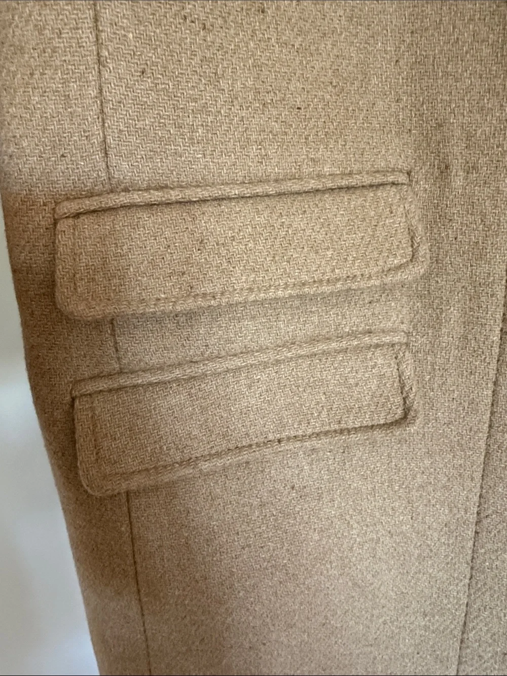 J. Crew Camel Wool Pea Coat with Stand Collar - Picture 4 of 6